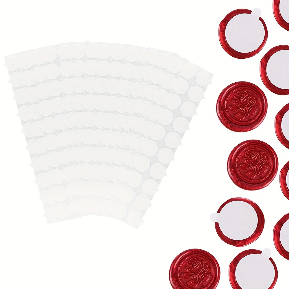 250 Pcs Double Sided Adhesive Dots for Wax Seal, 1 Inch Adhesive Wax Seal  Backing for Wax Sealing, Clear Sticky Dots Adhesive Dots Double Sided