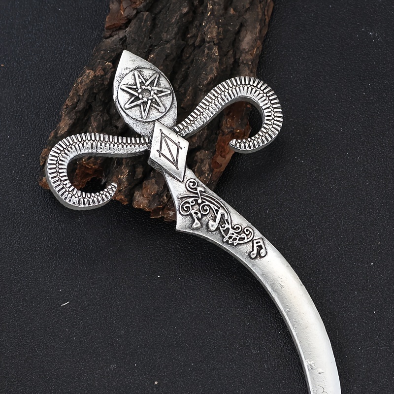 1 adet vintage viking hançer saç sopası vintage metal toka - Temu