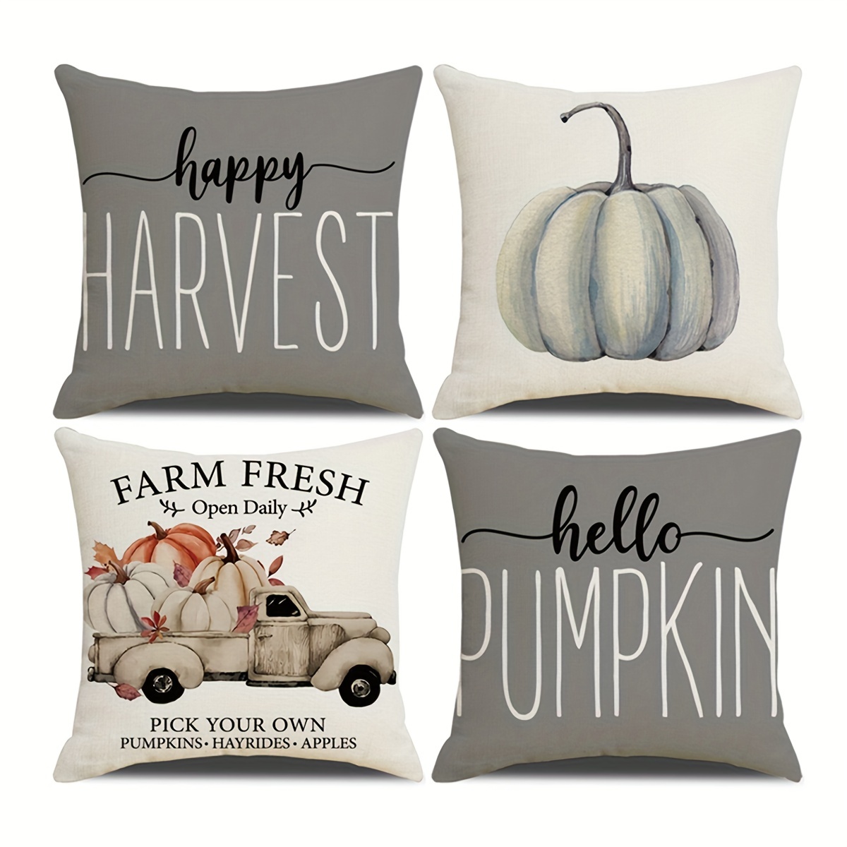 Picked Daily Farm Fresh Pumpkin Pillow Cover 18x18 inch