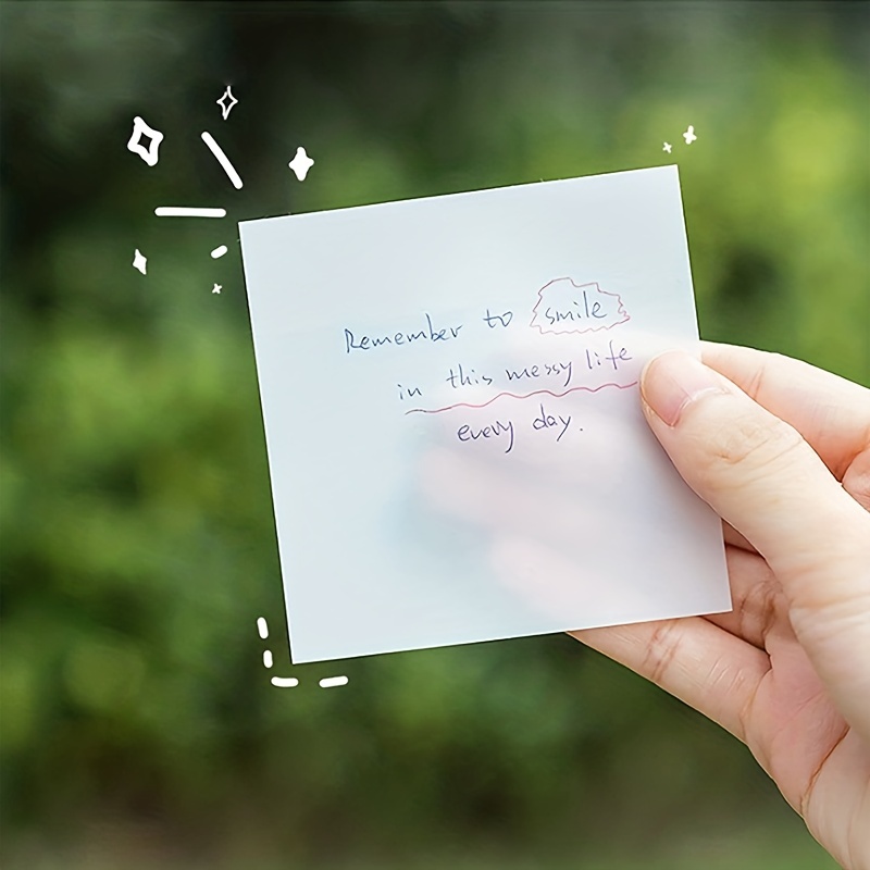 Transparent Sticky Notes Sticky Strong Cute Invisible - Temu