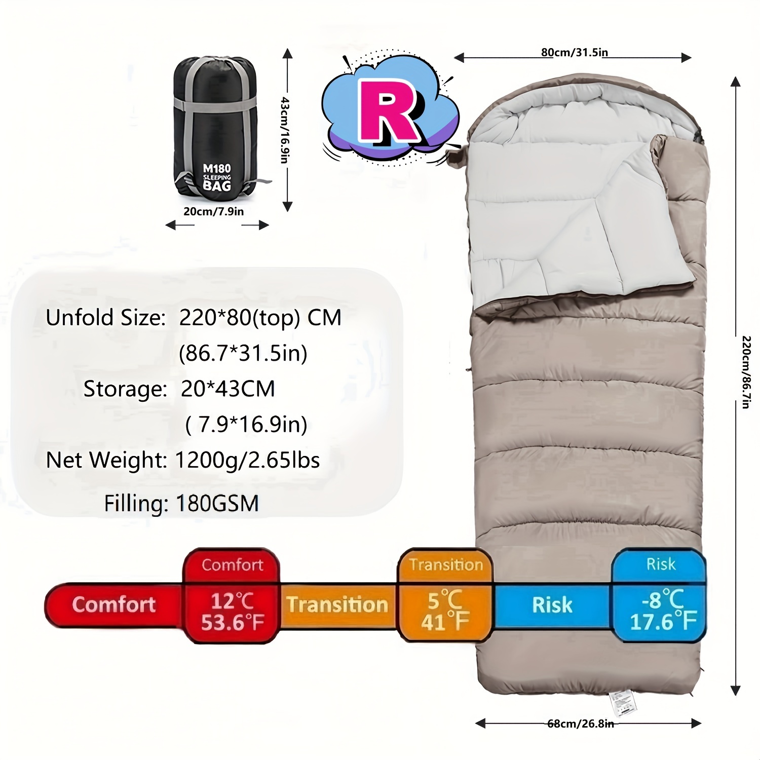 Saco Dormir Acampar 1 Pieza Exteriores - Verano, Primavera Otoño 3  Estaciones - Ligero Resistente Agua Adultos - Equipo Campamento, Viajes,  Caza Bolsa Compresión - Deporte Aire Libre - Temu Chile