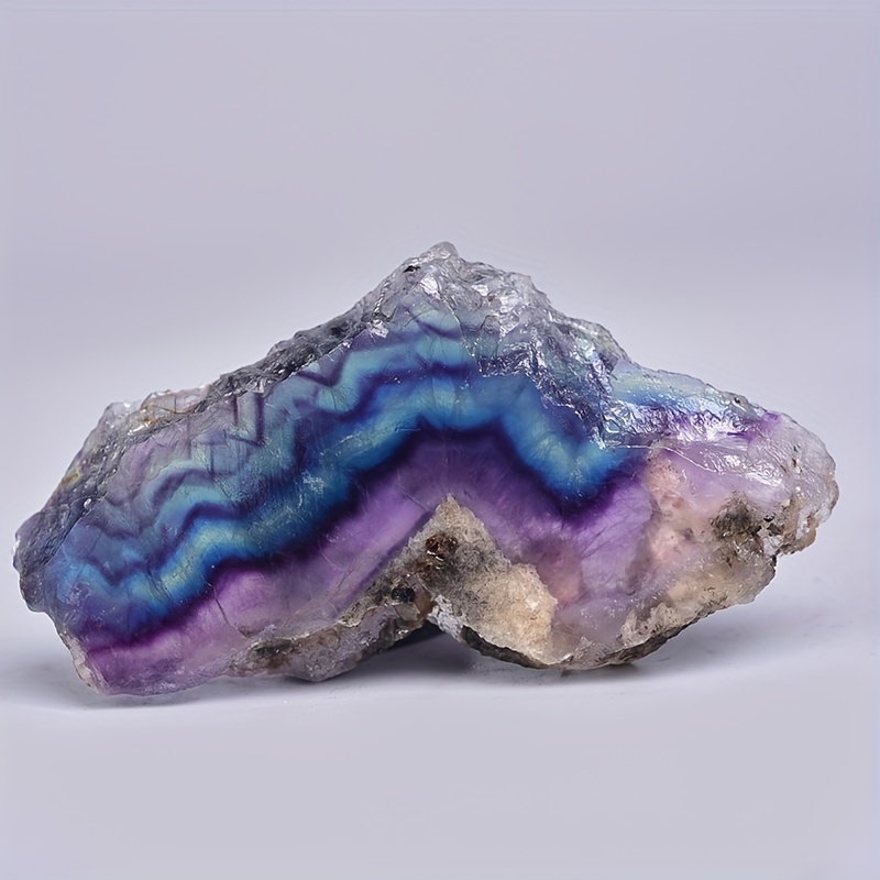Natural Rainbow Fluorite Slices for Home Decor & Healing