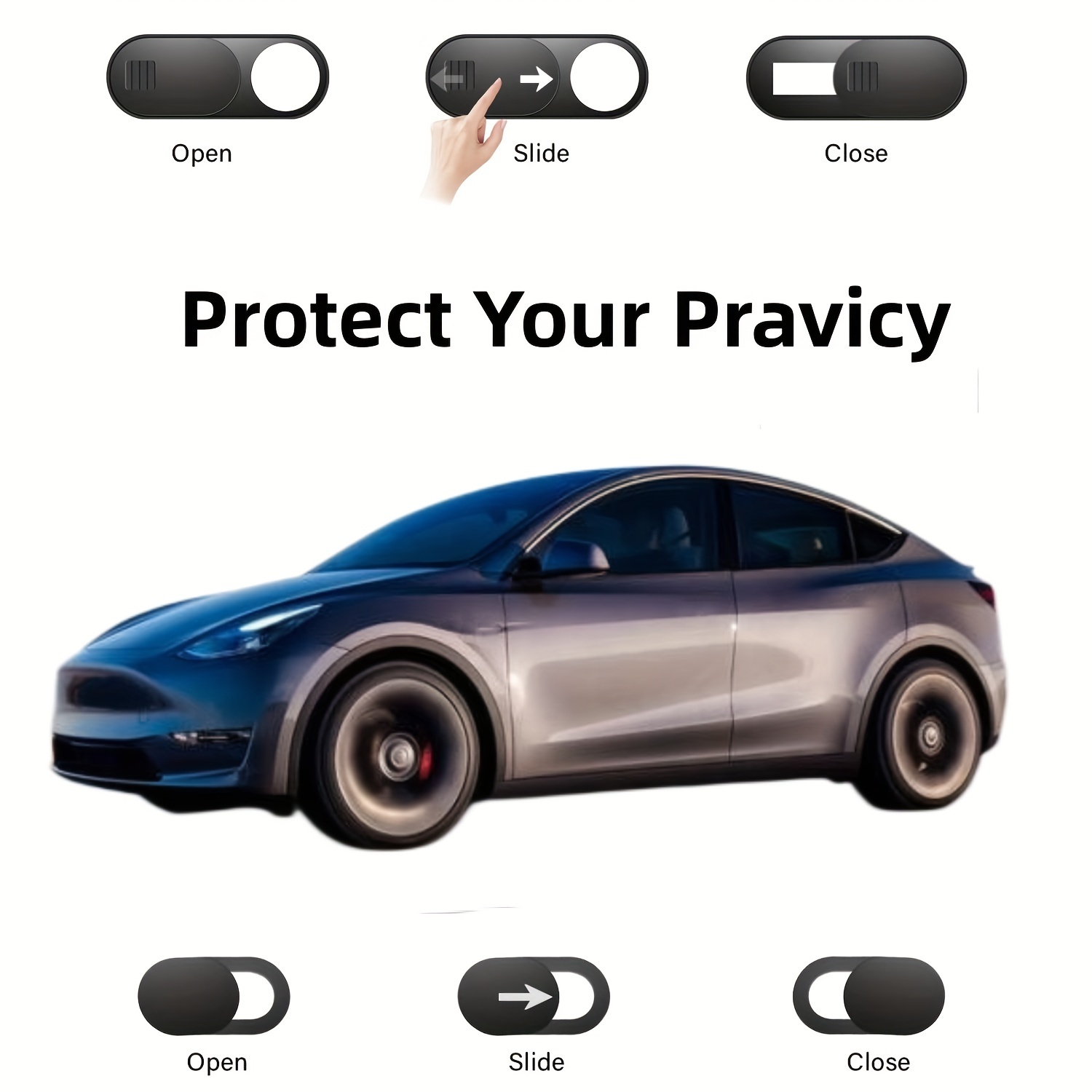 1 Stück WebCam Abdeckung Auto Kamera kompatibel zu Tesla