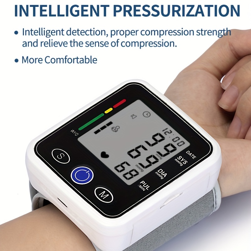 Blood Pressure Machine Wrist Bp Monitor Large Lcd Display - Temu