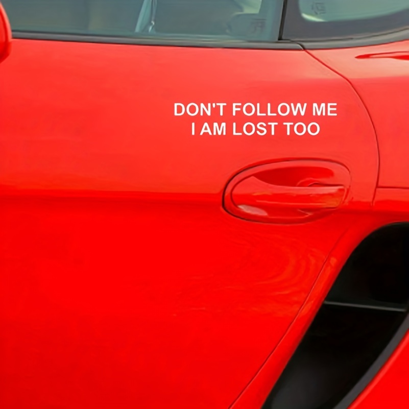 Don't Follow Lost Funny Vinyl Car Sticker Decal - Temu