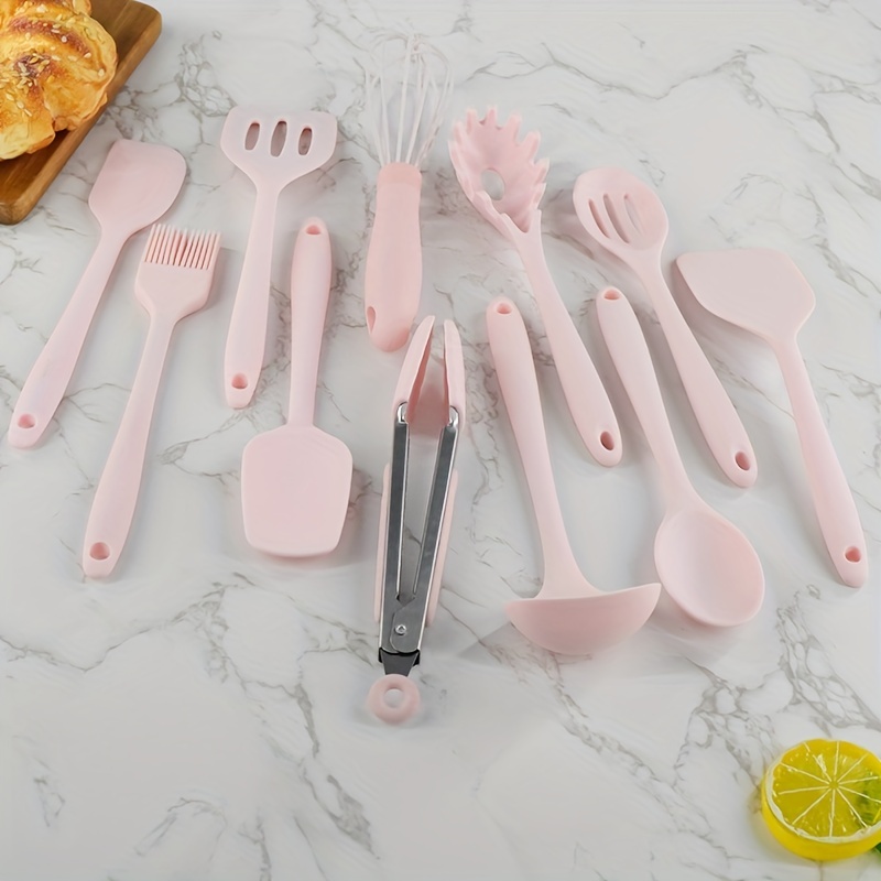 Cook with Color Mini Silicone Kitchen Utensils Set, Whisk, Tongs