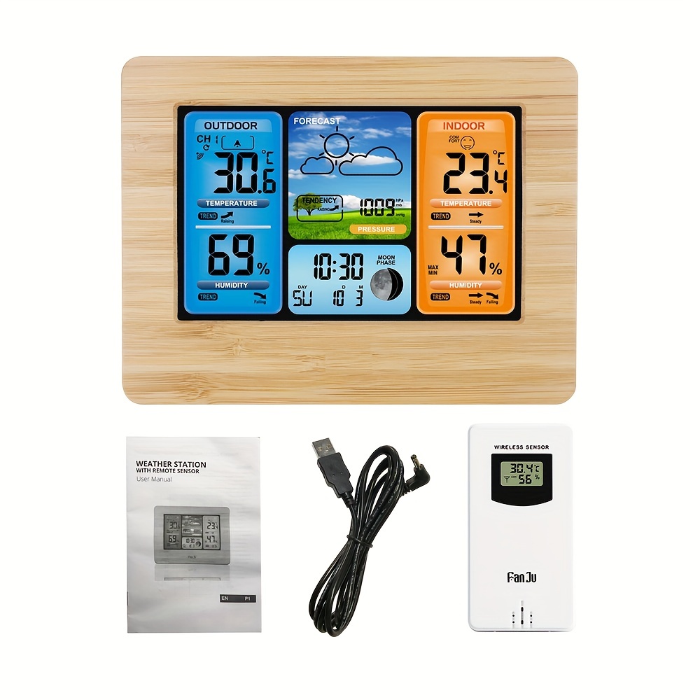 Sveglia Lcd Stazione Meteorologica Digitale Multifunzione 1 Pezzo, Sensore  Esterno Wireless Previsioni Meteo, Barometro, Termometro, Igrometro - Casa  E Cucina - Temu Italy