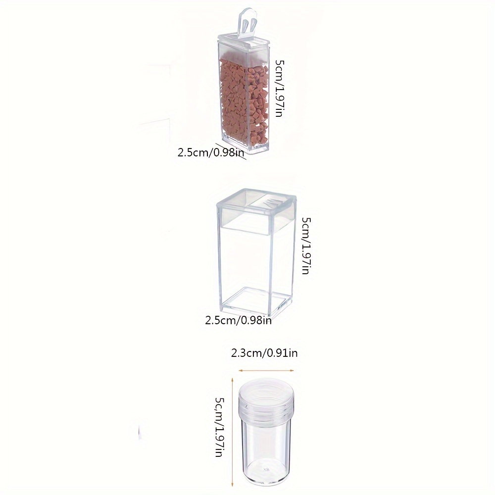 Plastic Transparent Storage Bottle Diamond Embroidery - Temu