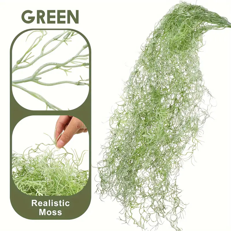 Artificial Decorative Drape Spanish Moss Fake Moss For - Temu