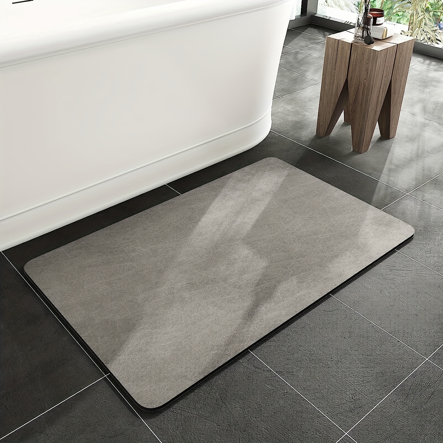 Gray Grip Bath Mat 60x40, Thickened Soft Absorbent Chenille Area Rug,  Rubber Backed Quick Drying Microfiber Mat, Shower Floor Machine Washable  Carpet, Bathroom Runner Bath Mat Accessory Decor - Temu