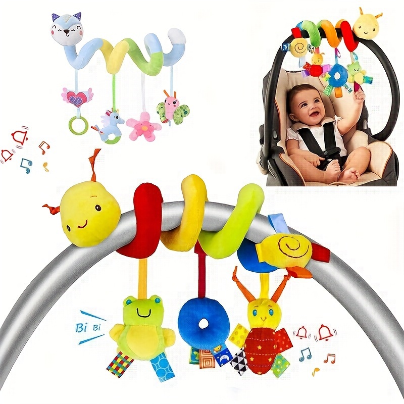 Brinquedos de assento de carro Brinquedos de bebê 0-3 meses Brinquedos  infantis Brinquedos de carrinho espiral, Brinquedos recém-nascidos  Brinquedos de bebê preto e branco, Brinquedos de bebê de alto :  : Brinquedos