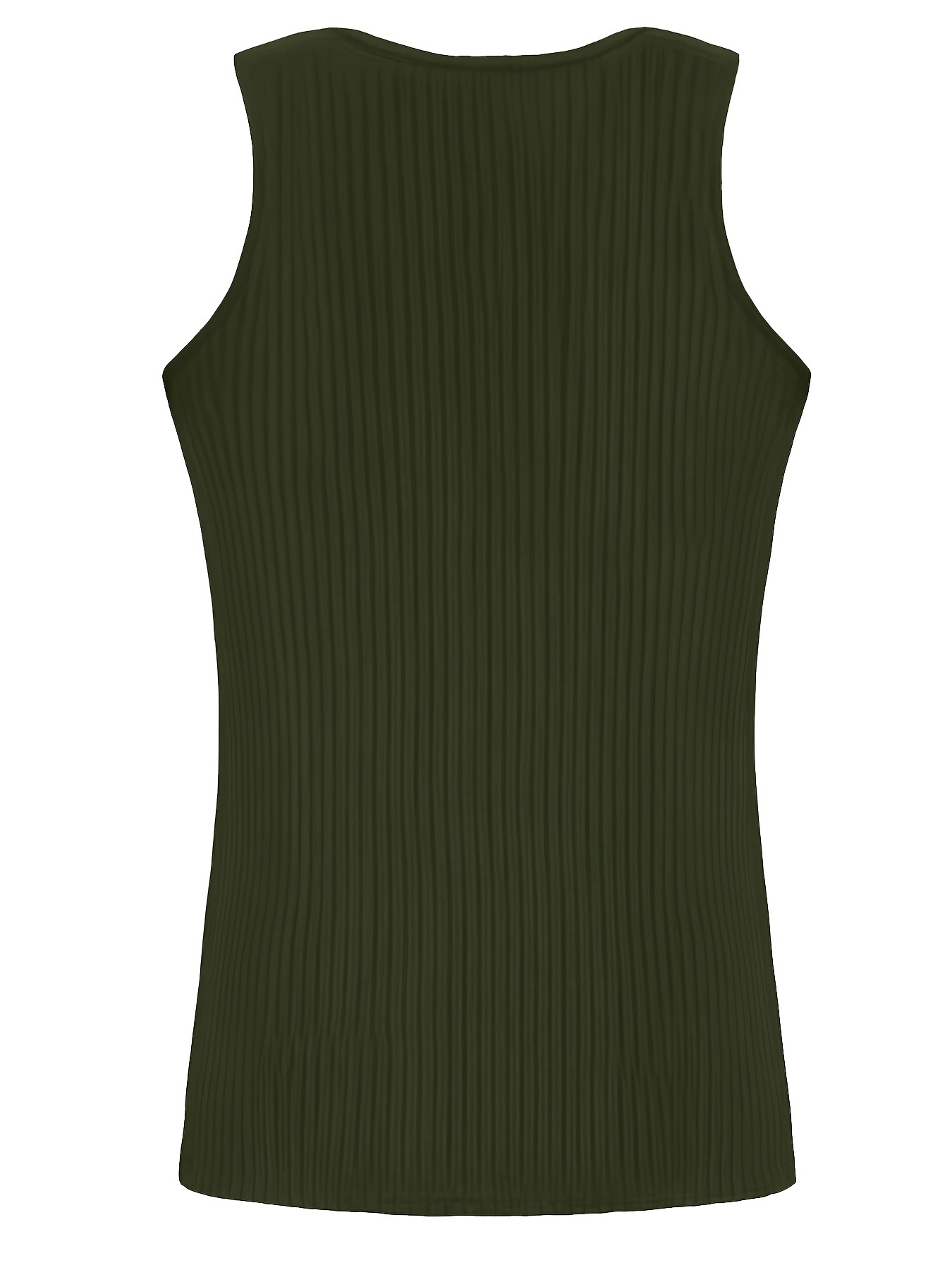 Shop Solid Ribbed Vest with Round Neck Online