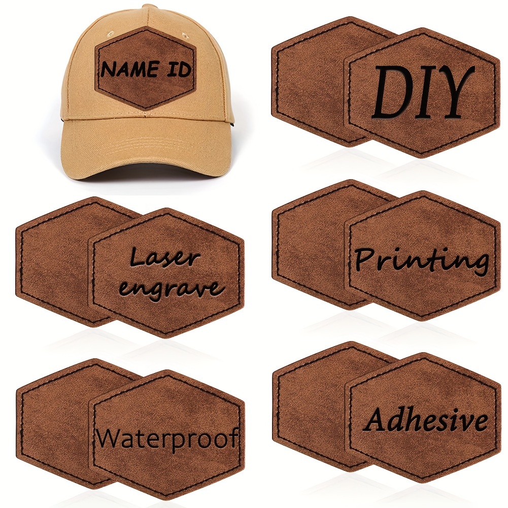 9 Styles Of Printing Or Laserable Leatherette Patches For - Temu