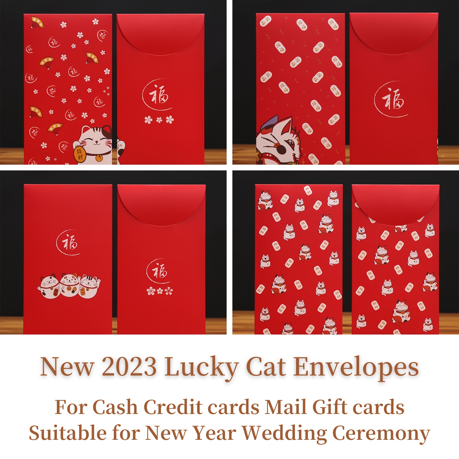 Lucky Money Bags 6pcs Durable Gift Unique Design 2023 Rabbit Year