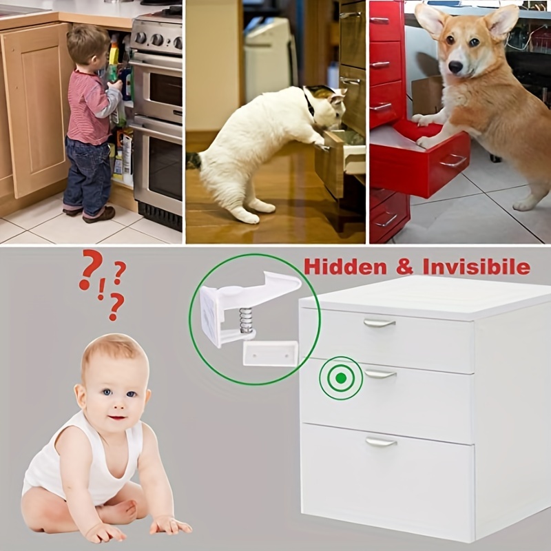 Invisible Baby Safety Magnetic Cabinet Lock  Child Baby Safety Lock Cabinet  - Cabinet Locks & Straps - Aliexpress