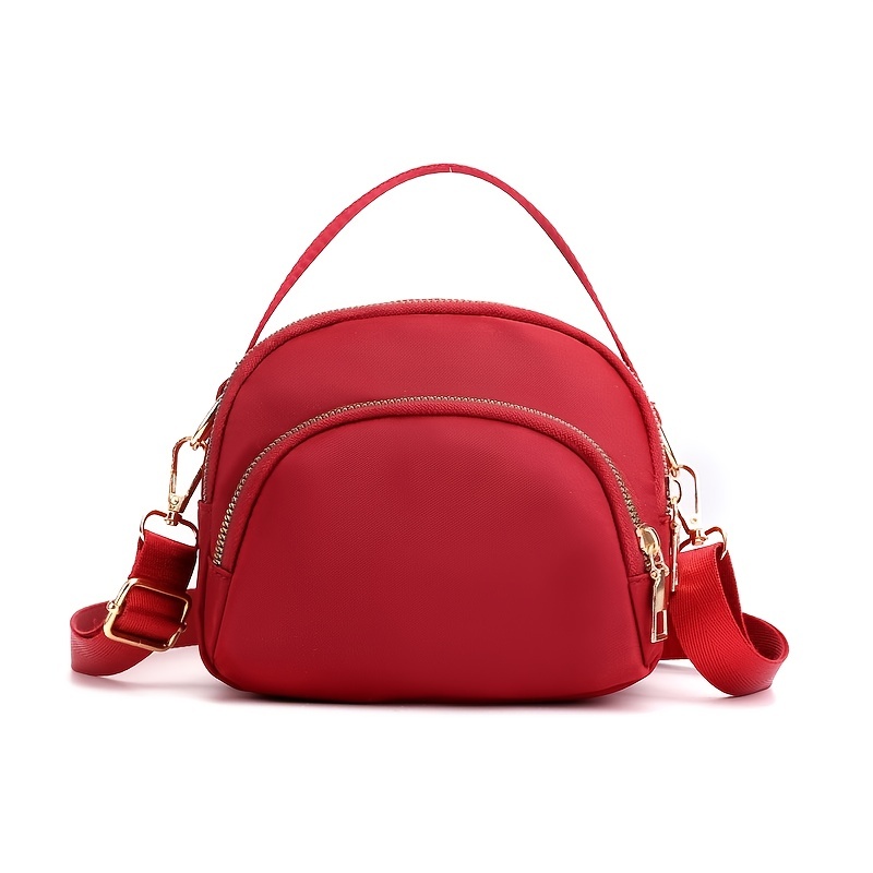 Fashion Top Handle Dome Bag, Solid Color Simple Shoulder Bag, Women's Casual Nadbag, Crossbody Bag & Purse,Temu