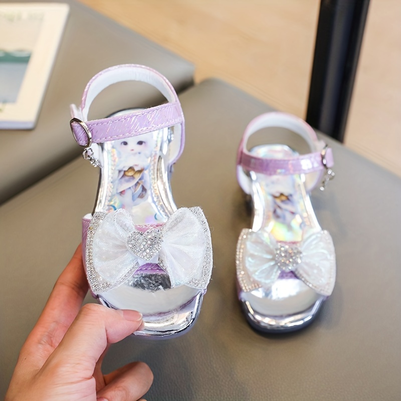 Soft Breathable Mesh Sandals For Baby Girls, Cute Bowknot Round