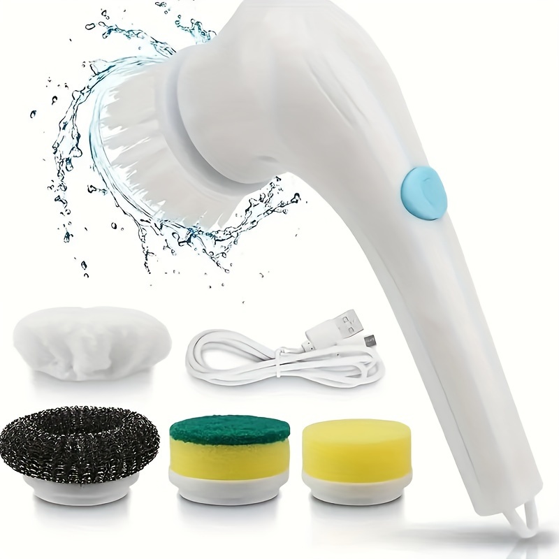 Electric Spin Scrubber: Effortless Cleaning With 5 - Temu