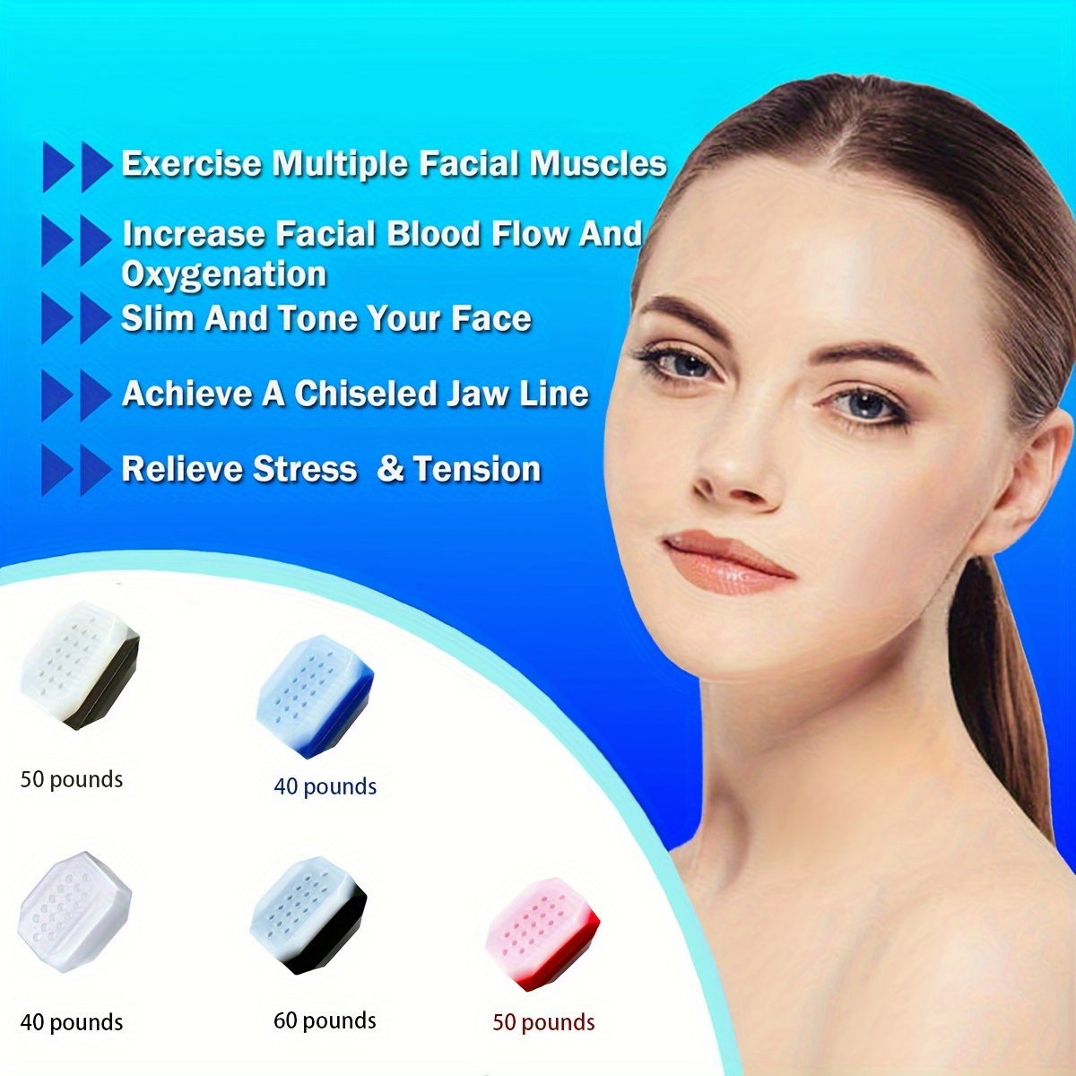Facial Muscle Trainer Silicone Jaw Exerciser Masseter Muscle - Temu