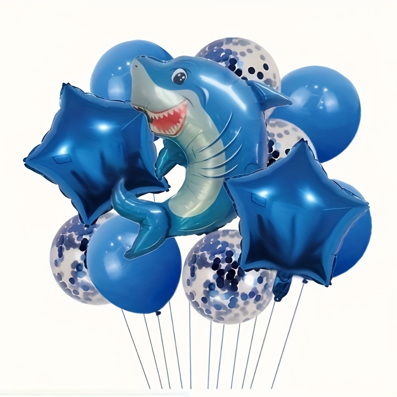 Latex Decorations Supplies, Shark Birthday, Latex Balloons