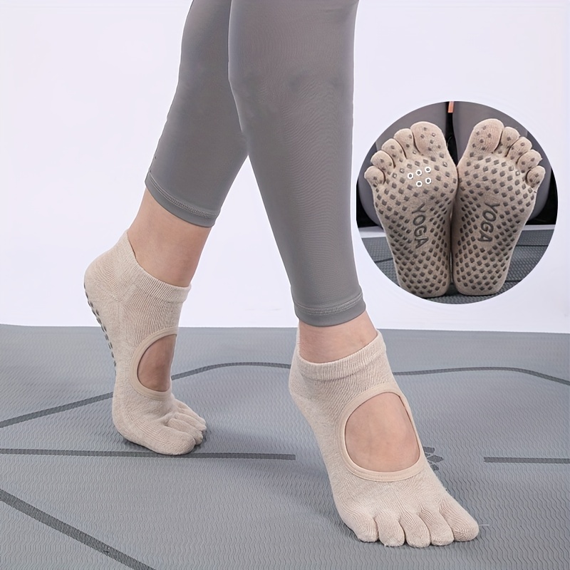 Anti-skid Backless Yoga Socks, Professional Dance Socks, Five-toe Split  Gripper Socks In Pilates Barre Ballet, Shop The Latest Trends