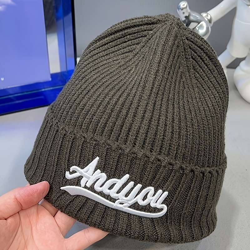 Letter Embroidered Wool Hat Size 22 8 6 22inch