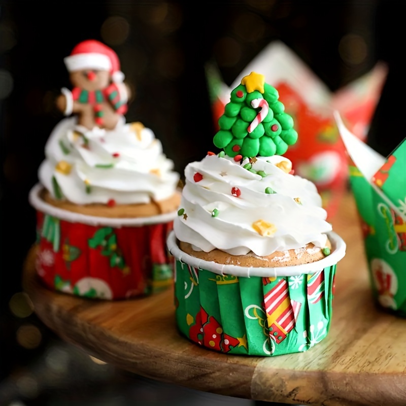 Mini Cupcake Liners Christmas /75