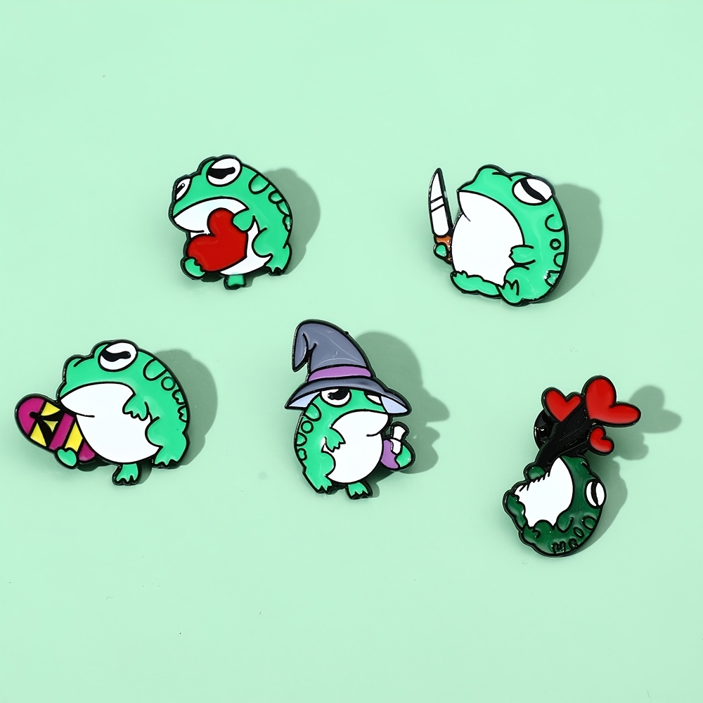 I Love Frog Brooches Cute Green Frog Lapel Brooch Badge Backpacks Jackets Hats Scarves Pants, Trousers Brooches Pins, 0.69,Temu