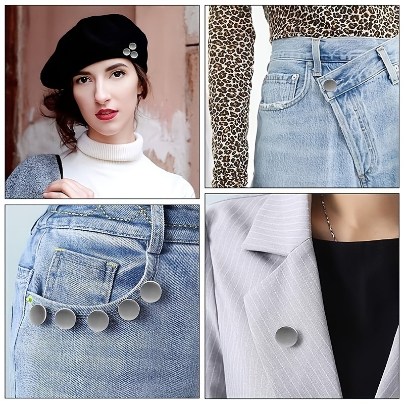 Jeans Buttons Detachable Adjustable Buckles Seam free Nail - Temu