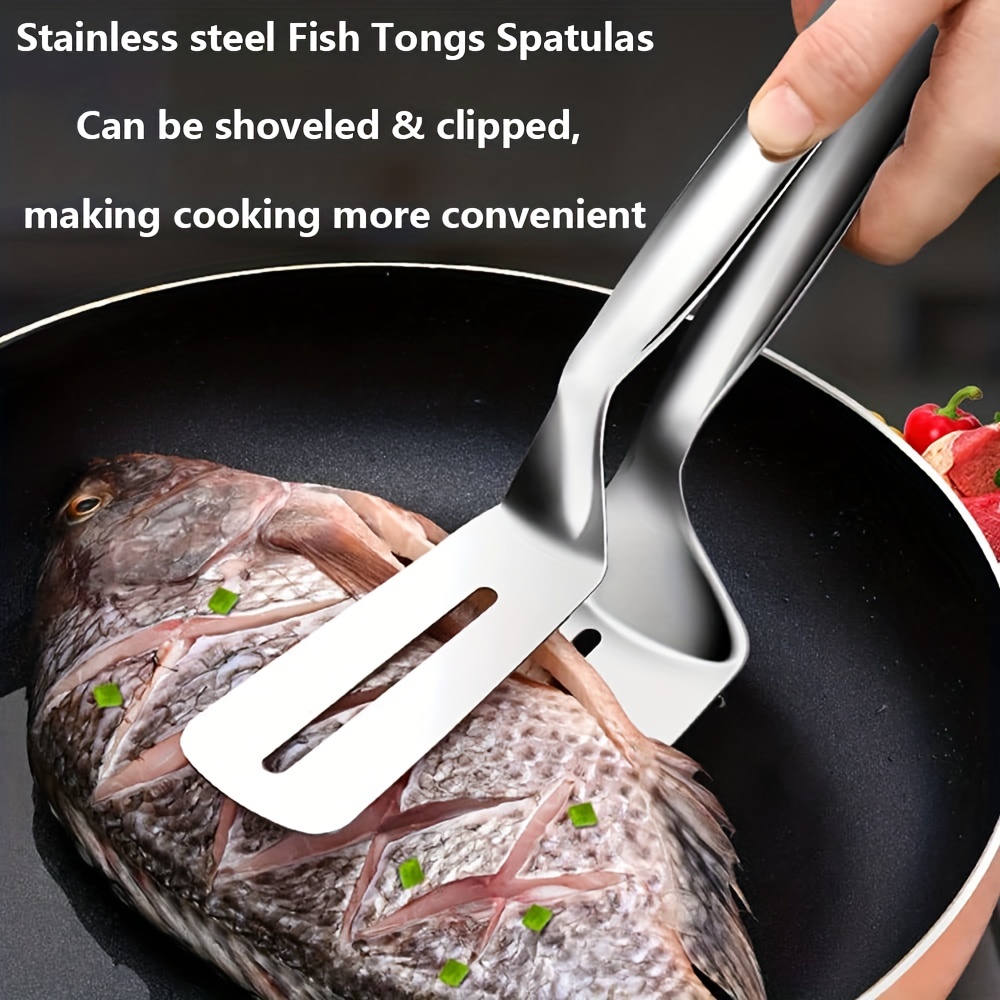 Stainless Steel Steak Clips Multi Functional Spatula Barbecue Clip Kitchen  Utensils Cooking Tongs Tongs For Fish Steak Bread Pizza And Pies, Today's  Best Daily Deals