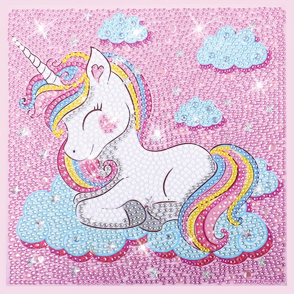 5d unicorn diamond painting kit suitable for home unicorn party gift   craft 5d painting art gemstone coating kit for friends birthday gift party decoration