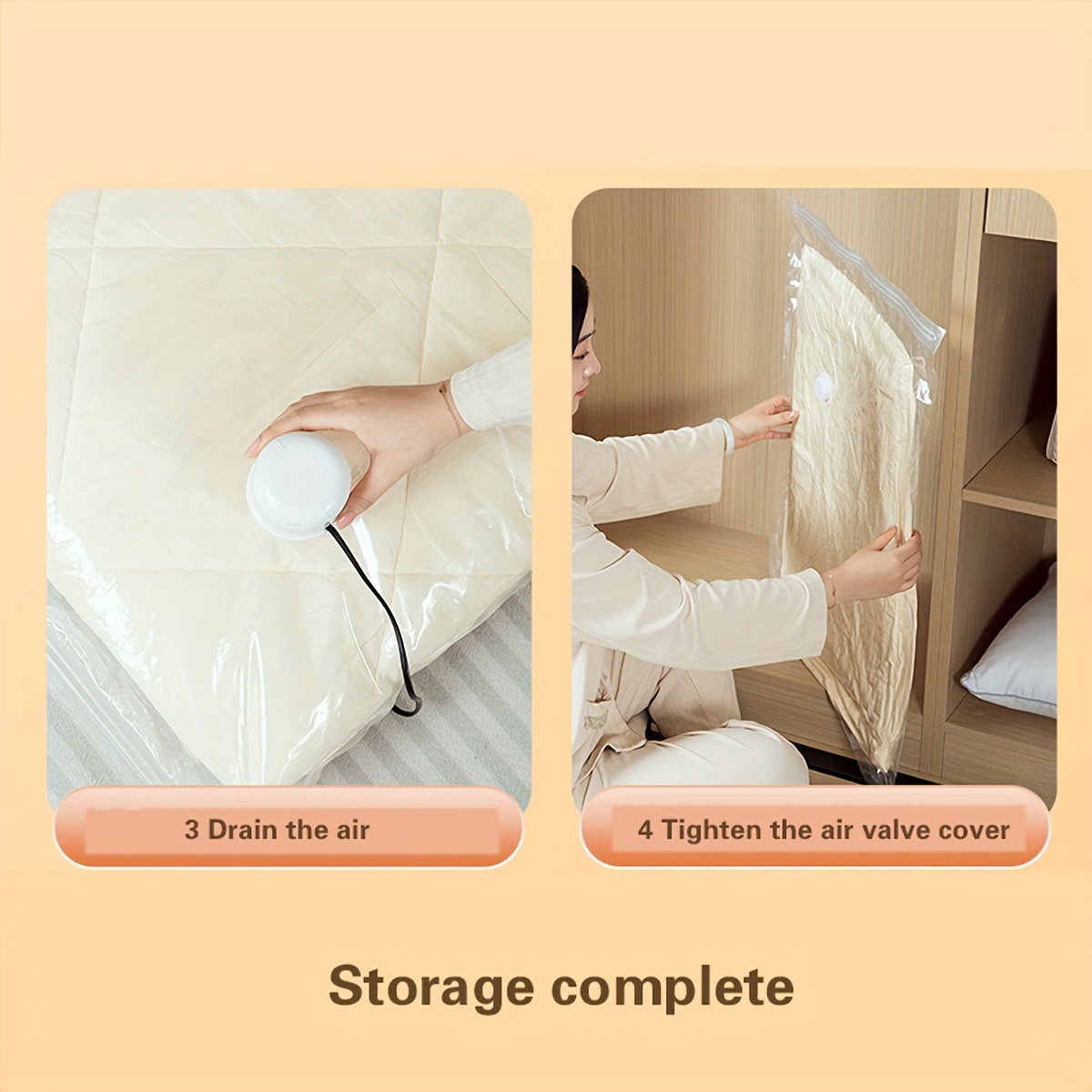 Transparent Vacuum Compression Blanket Storage Bag, Dustproof Sealed Storage  Container For Clothes, Blankets, Shirts, Household Space Saving Organizer  For Dorm, Closet, Wardrobe, Bedroom, Bathroom - Temu