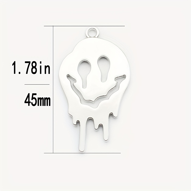 Hip Hop Devil's Smile Double Pendant Necklace Keychain