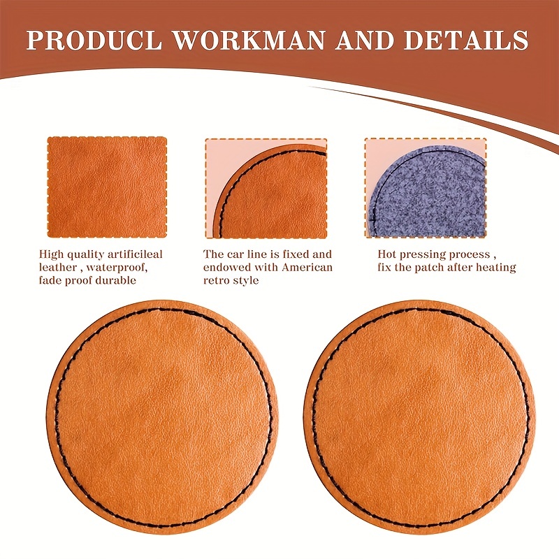 60 Pcs Blank Leatherette Hat Patches with Adhesive Round Oval Rectangle  Laserable Leatherette Patch Faux Leather Patches for Hats, Jackets,  Backpacks