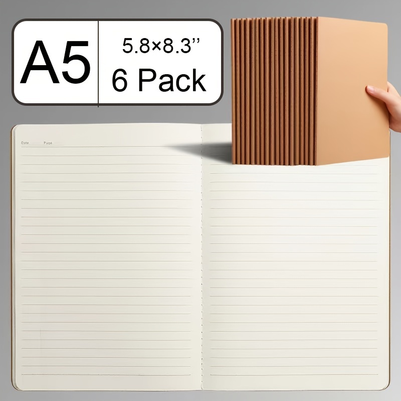 A5 Kraft Notebooks Blank Page Journals In Bulk Sketchbooks - Temu