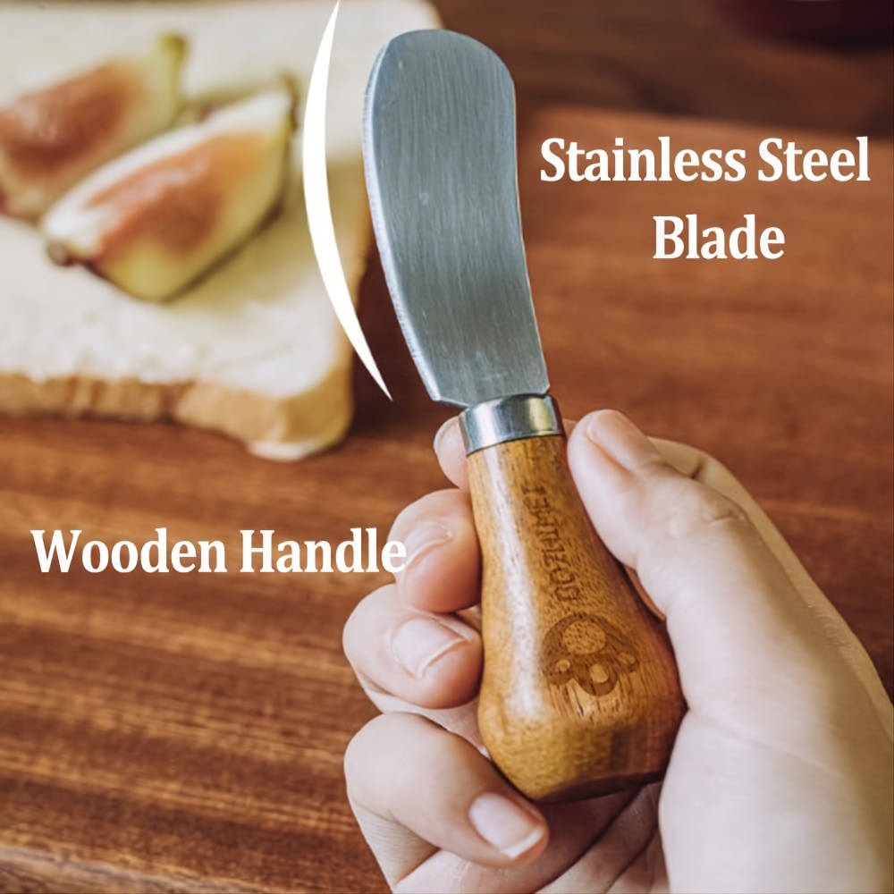 SpiderJuice 3Pc Mini Wooden Handle Butter Spreader Knife