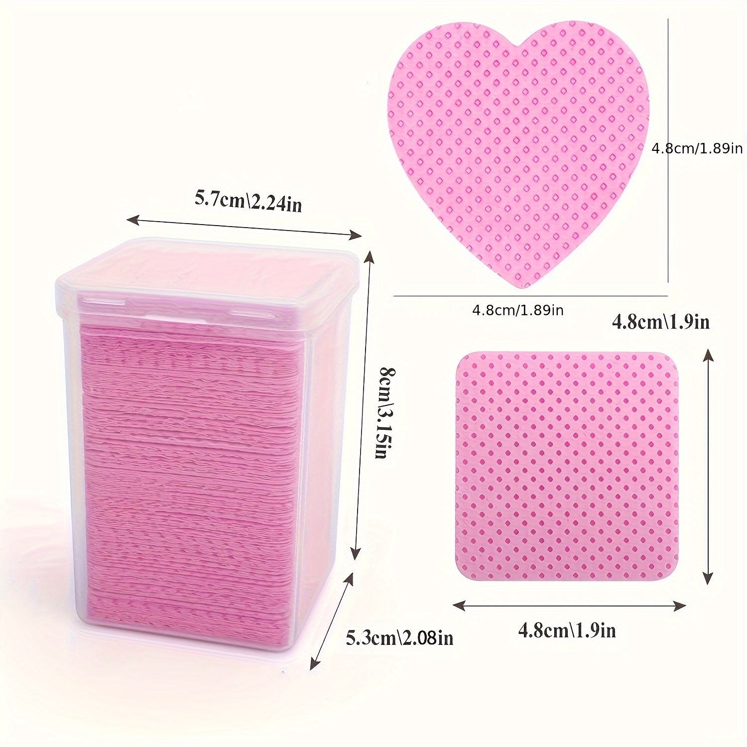 LINT-FREE WIPES Heart Shape 200/Pack