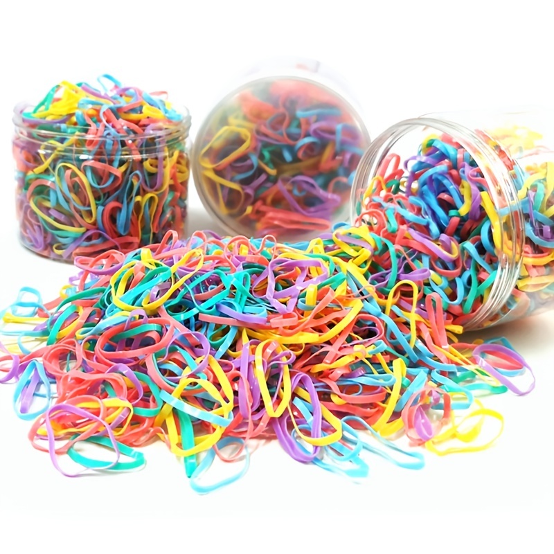 500 Pcs Mini Rubber Bands Soft Elastic Bands, Small Tiny Rubber Bands for  Kids Hair, Ponytails