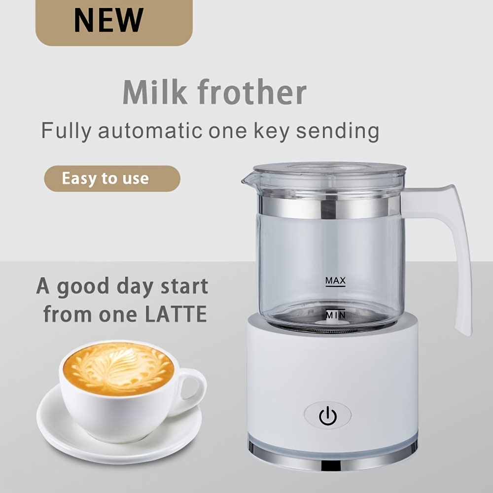 4-in-1 Electric Milk Frother Tem Control 11.8Oz/350ML Milk Frother Steamer  Quiet Auto Milk Warmer for Coffee/Latte/Hot Chocolate