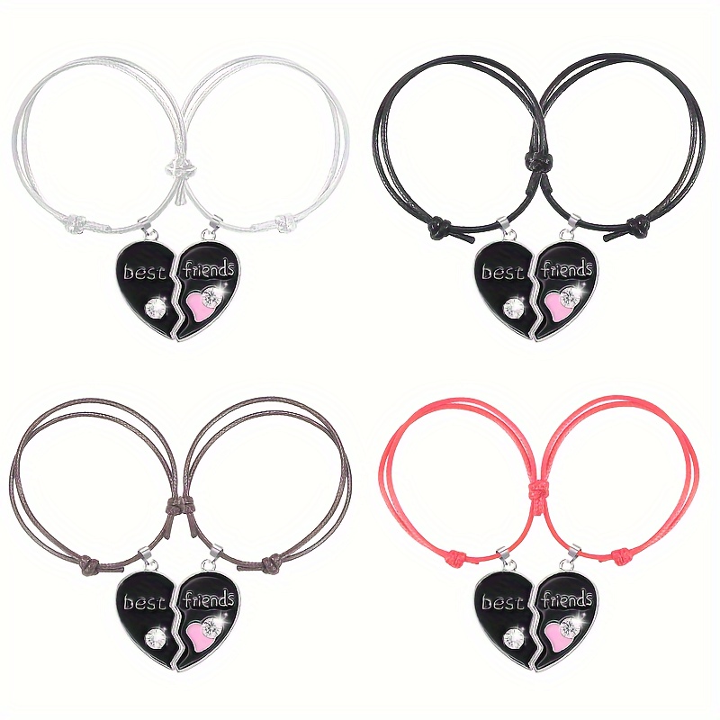 Bracciale Best Friend per 2 braccialetti regolabili Yin Yang corrispondenti  Braccialetti intrecciati fatti a mano per braccialetti Bff Braccialetti dell 'amicizia per 2 migliori amici