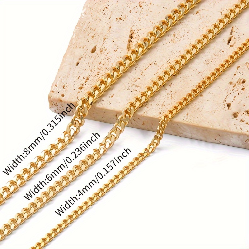 MBW Gold Chain Necklace for Women, Dainty 14K Gold/Silver Plated Thin Box  Cuban Link Chain Necklace Simple Layered Gold Choker Necklaces Minimalist