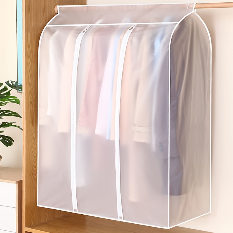 

Garment Bags For Hanging Clothes, Large Frosted Garment Rack Cover Bag, Hanging Bag Sorting Shirts, Coats, Dresses, Suits, Etc