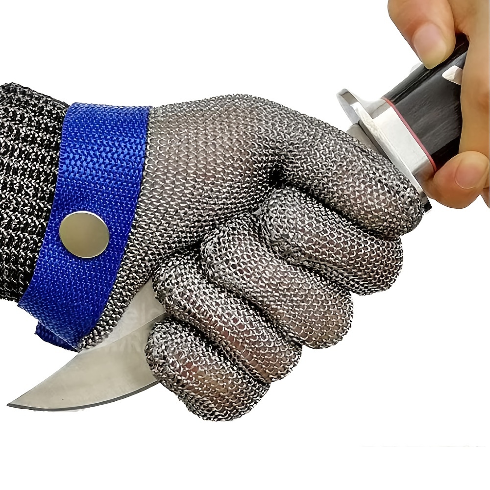 Guantes de metal resistentes a los cortes, guantes de trabajo de seguridad  para jardinería al aire libre, guantes de carnicero de cocina seguros de
