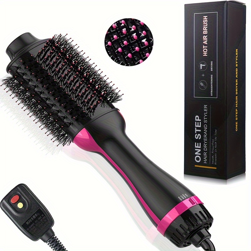 Cepillo secador de pelo, cepillo secador de pelo en uno, secador de pelo de  un solo paso y voluminizador con iones negativos antiencrespamiento