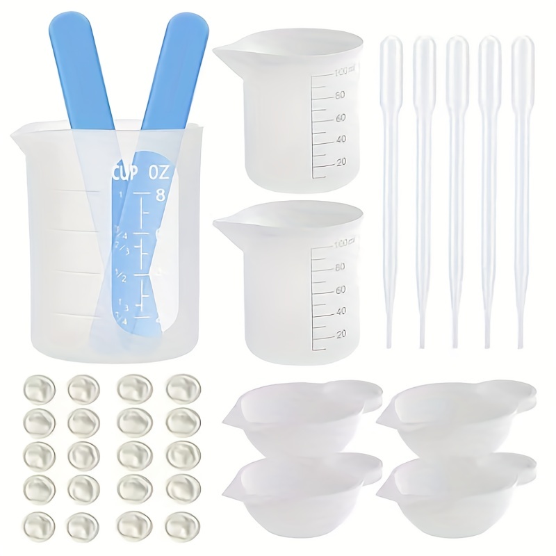 Silicone Measuring Cups for Epoxy Resin, Resin Supplies with