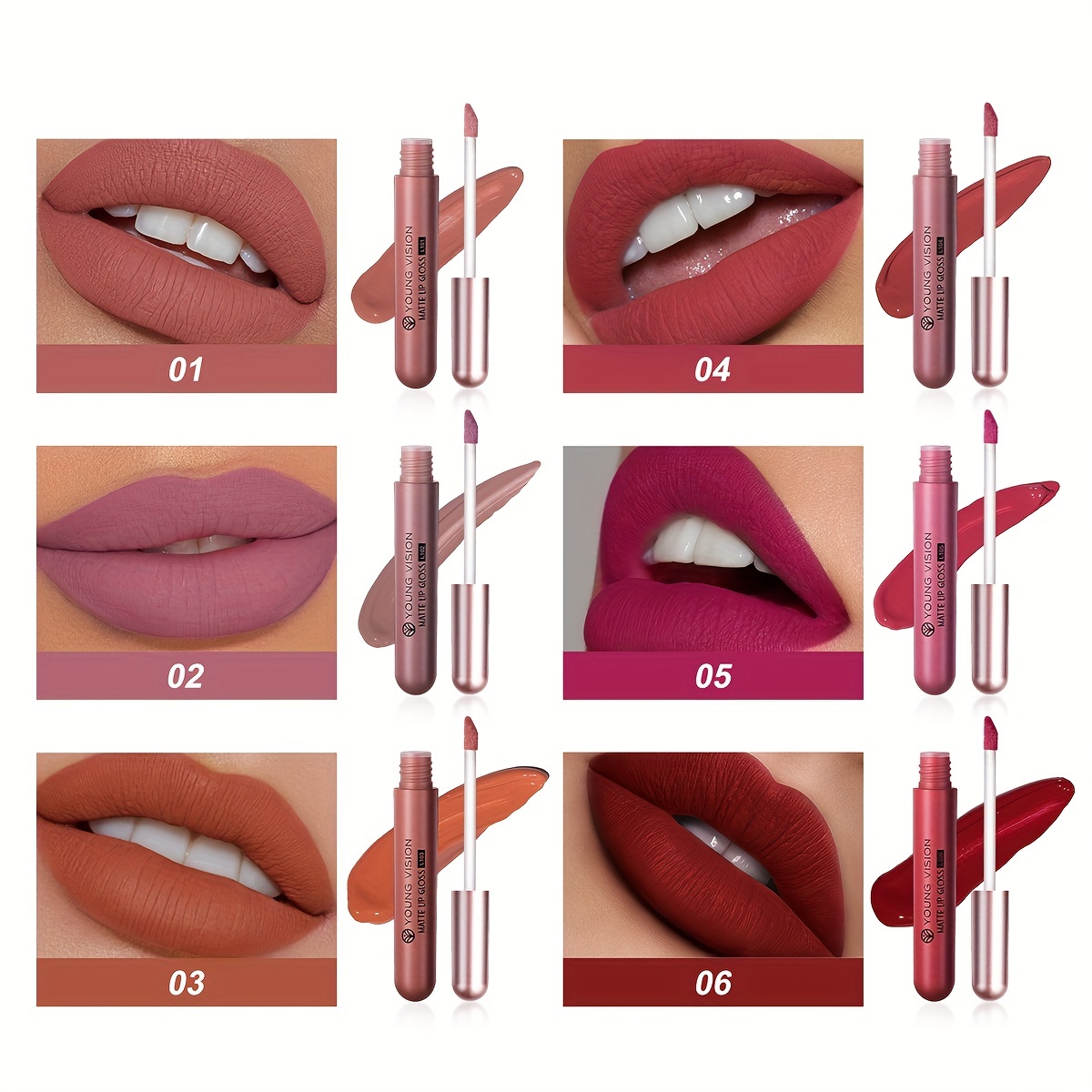 Waterproof Matte Velvet Lipgloss - Long-lasting Liquid Lipstick Capsule Lip  Gloss Set For Flawless Makeup - Temu