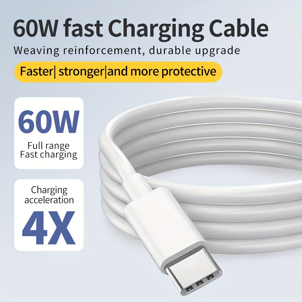 Cable USB tipo C de 3.1 A de carga rápida [2 unidades, 3.3 pies + 3.3  pies], cargador USB-A a USB-C, cable trenzado de nailon para Samsung Galaxy  S21
