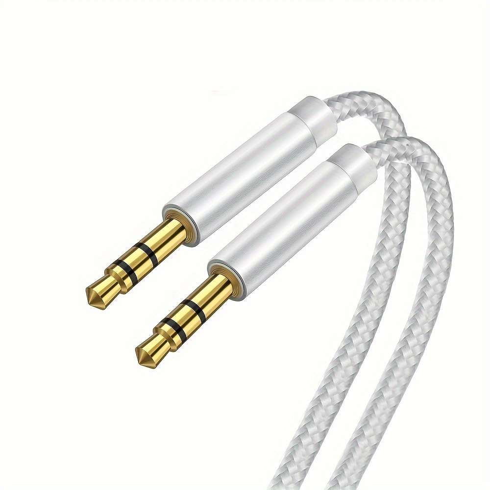 Rocoren Cable Audio 3,5 Mm Cable Auxiliar Trenzado Nylon Cable Macho Macho  Estéreo Hi-fi Sonido Auriculares Coches Estéreos Domésticos Altavoces  Tabletas Compatible Iphone/ipad/ipod Echo, Ahorre Ofertas