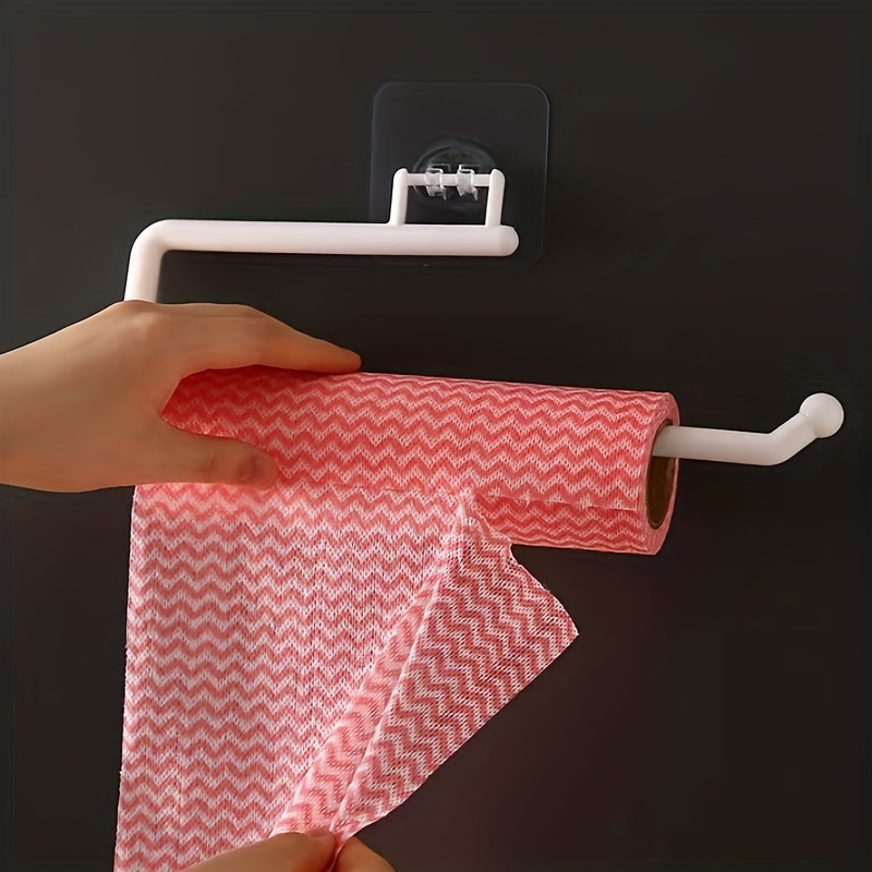 Kitchen Paper Roll Holder Bathroom Toilet Pape Storage Rack Towel Rack  Cabinet Rag Hanging Holder Self-adhesive Kitchen Hook - AliExpress