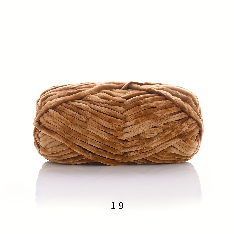  Youran Hilo de tejer 3.53 oz/1 unidad, hilo de terciopelo de  chenilla, lana para tejer, lana gruesa y cálida, hilo de punto de ganchillo  de algodón para bebé, suéter de punto